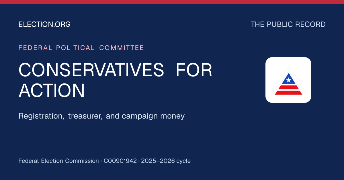 CONSERVATIVES FOR ACTION — Election.org public record, FEC C00901942