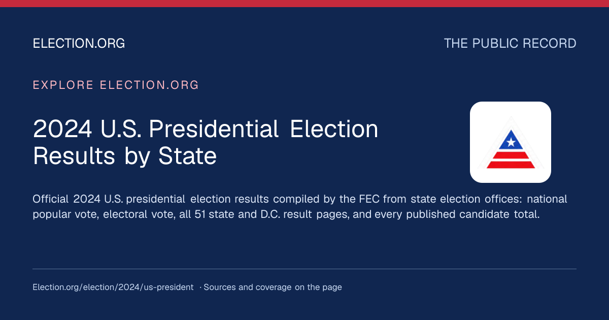 2024 U.S. Presidential Election Results by State | Election.org
